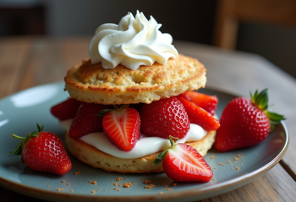Best Homemade Strawberry Shortcake 8 Best homemade strawberry shortcake with fresh strawberries and whipped cream is ready to eat.