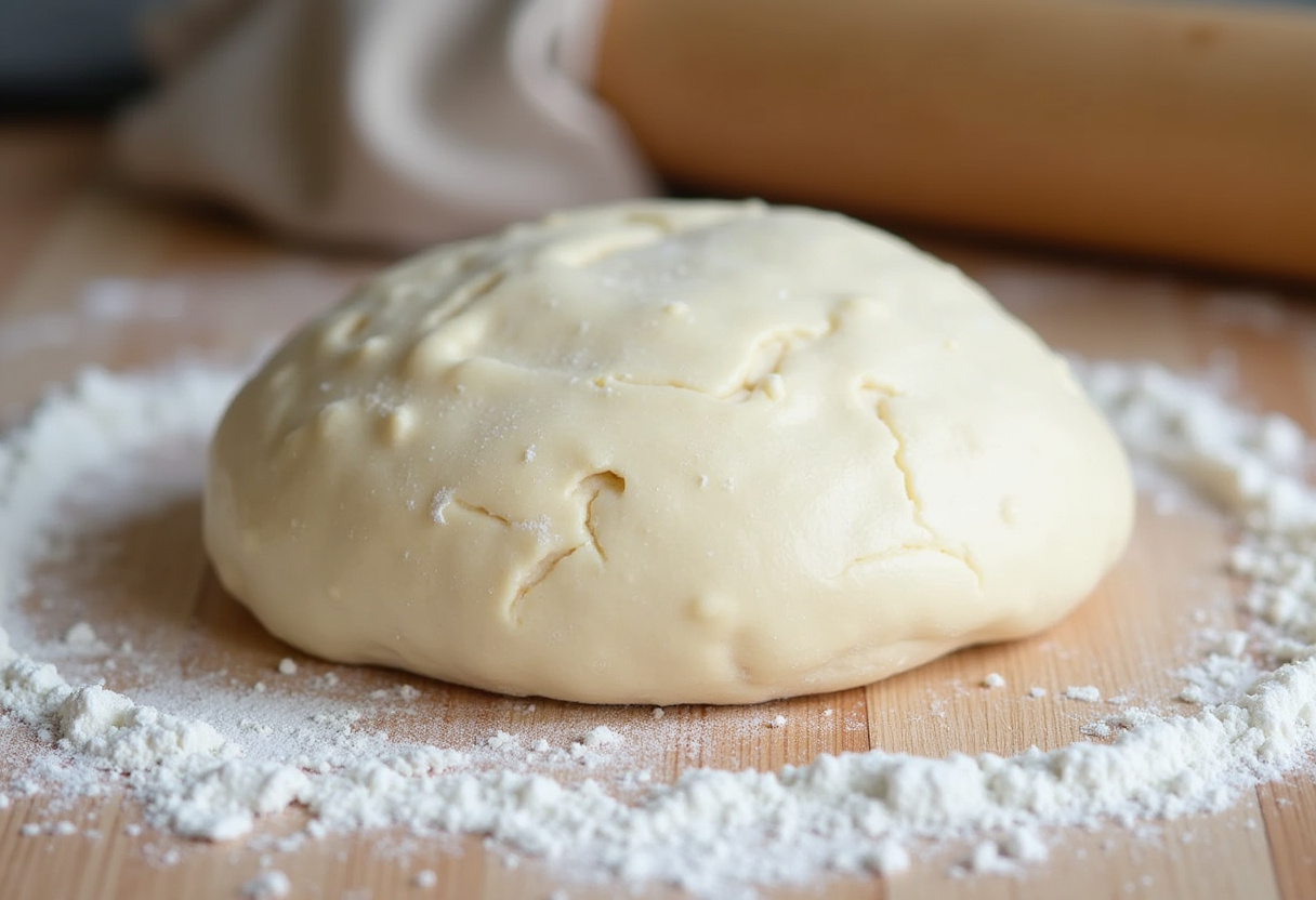 Proofed dough for Creamy Hot Cross Buns recipe, ready for next stage.