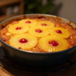 Delicious, freshly baked Easy Pineapple Casserole ready to be served.
