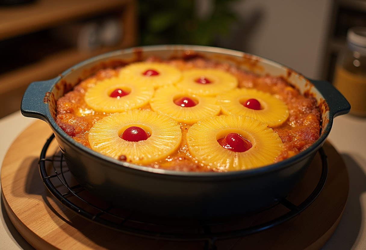 Delicious, freshly baked Easy Pineapple Casserole ready to be served.