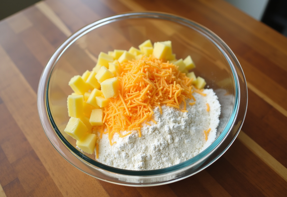 Ingredients for Easy Pineapple Casserole in a mixing bowl.