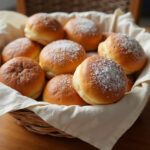 Finished Easy Resurrection Rolls in a basket, ready to serve for Easter.