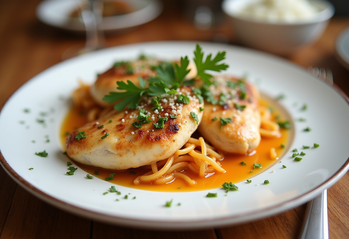 Finished Keto Ranch Chicken Feast with melted cheese and fresh parsley, perfect for a keto-friendly meal.